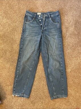 Pilcro Medium Blue Button-Fly Jeans
